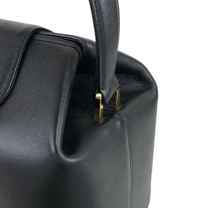 GIVENCHY Turn Lock Handbag Black Vintage zrhm8a