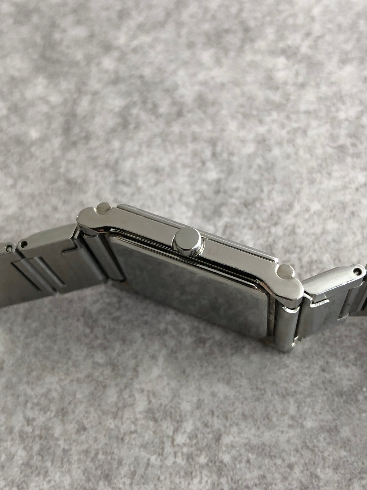 Yves Saint Laurent Logo Quartz Watch Silver Vintage c2rgcx