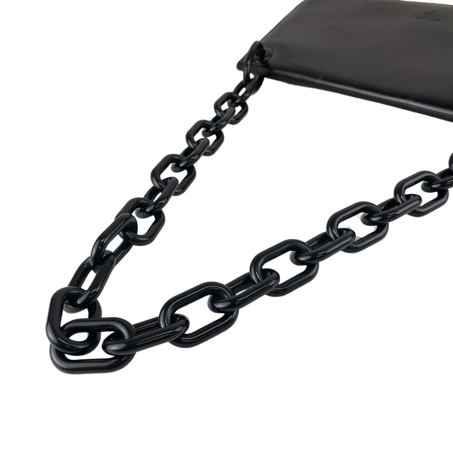 PRADA Logo Chain Shoulder bag Black Vintage vksien