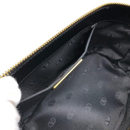 VALENTINO GARAVANI Logo Charm Two-way Handbag Shoulder bag Black Vintage b2wgf5