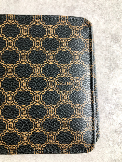 CELINE Macadam Folded Wallet Black Vintage 7fbb7k
