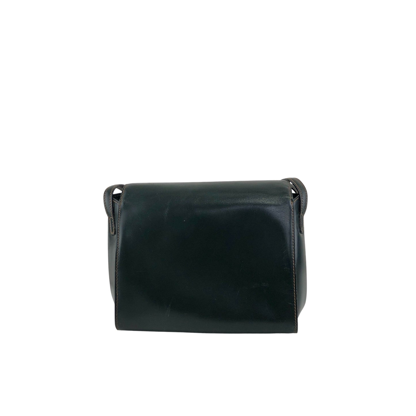 LOEWE Logo Embossed Shoulder bag Dark Green Vintage 583xh5