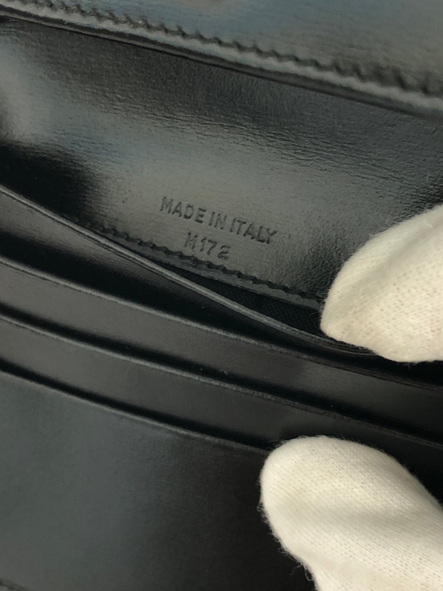 CELINE Gancini Trifold Wallet Black Vintage 6xspmn