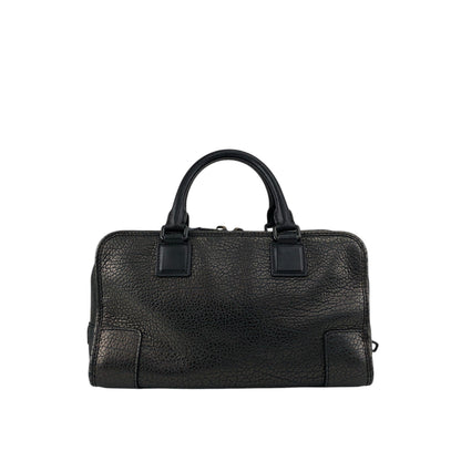 LOEWE Amazona Anagram Small Boston bag Handbag Metallic Black Vintage zmwhrn