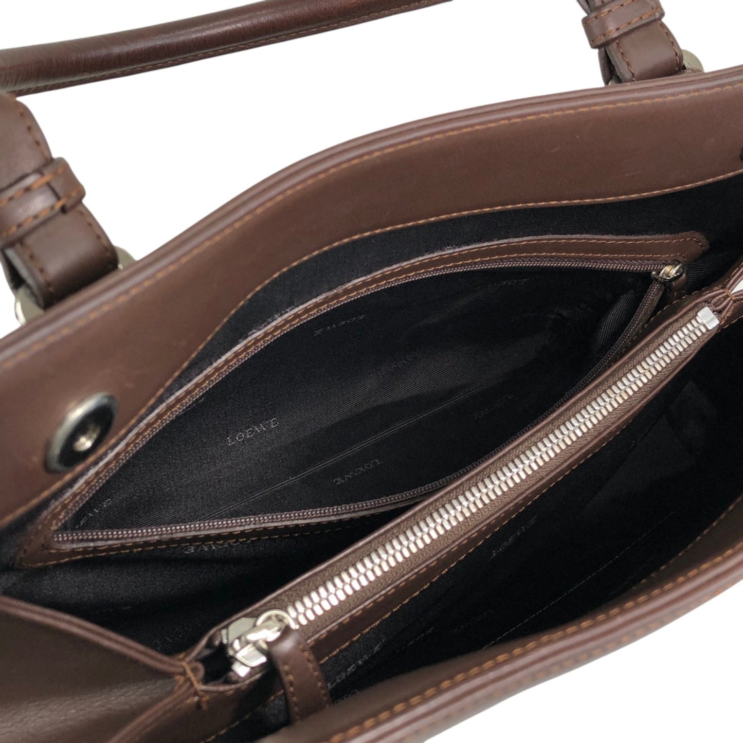 LOEWE Anagram Handbag Totebag Brown Vintage sr6m4v