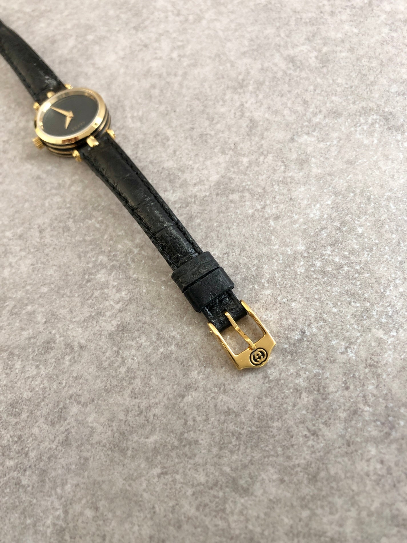 GUCCI Quartz Watch Black Vintage tbwk7u