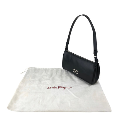 Salvatore Ferragamo Gancini Shoulder bag Black Vintage 52xyvd
