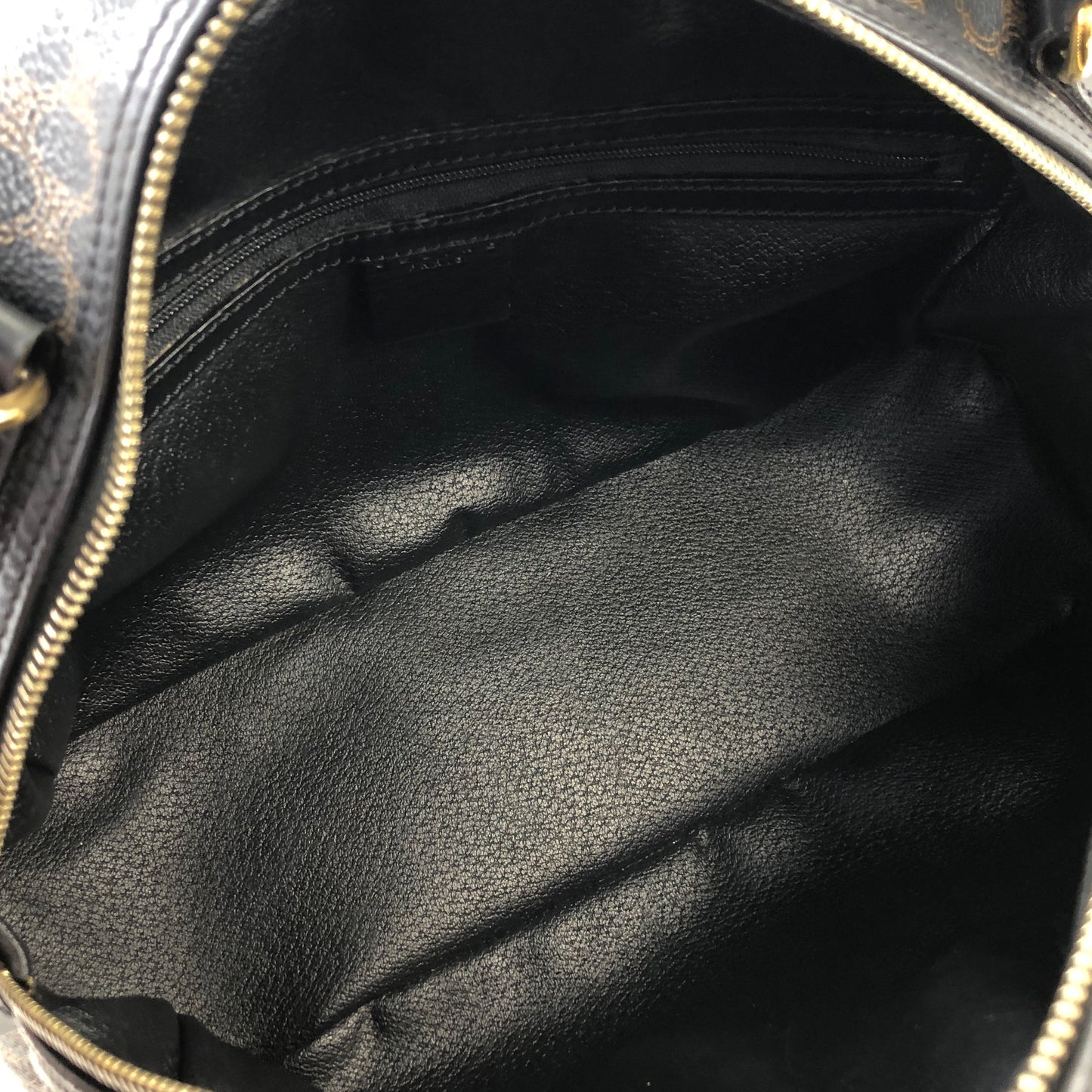 CELINE Macadam Blason Half Round Handbag Black Vintage e86ra4