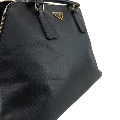 PRADA Triangle Logo Handbag Black Vintage wxkttk