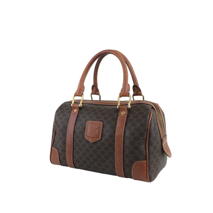 CELINE Macadam Blason Handbag Brown Vintage xiw3ui