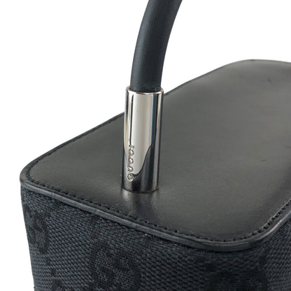 GUCCI GG Canvas Small Handbag Vanity bag Black Vintage ddp5pe