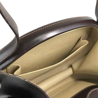 LOEWE Anagram Round Handbag Brown Vintage fxynr8