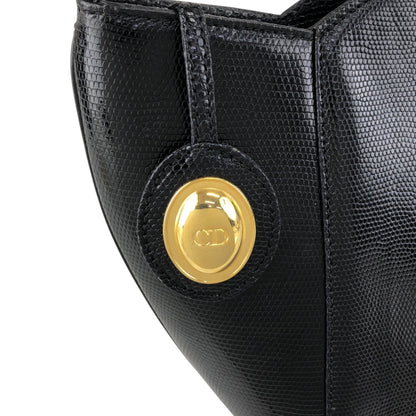 Christian Dior CD Logo Shoulder bag Black Vintage rzenbk