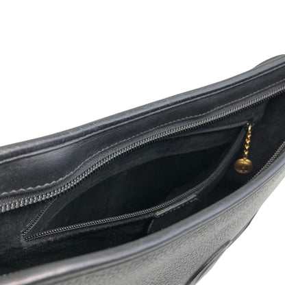 GUCCI Logo Shoulder bag Black Vintage u2u3ar