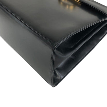 Salvatore Ferragamo Gancini Two-way Handbag Shoulder bag Black Vintage eddc85