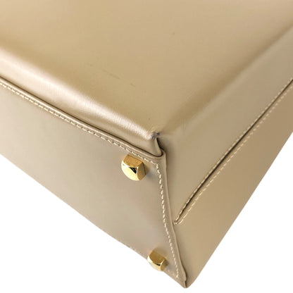 Salvatore Ferragamo Gancini Two-way Handbag Shoulder bag Beige Vintage einekb