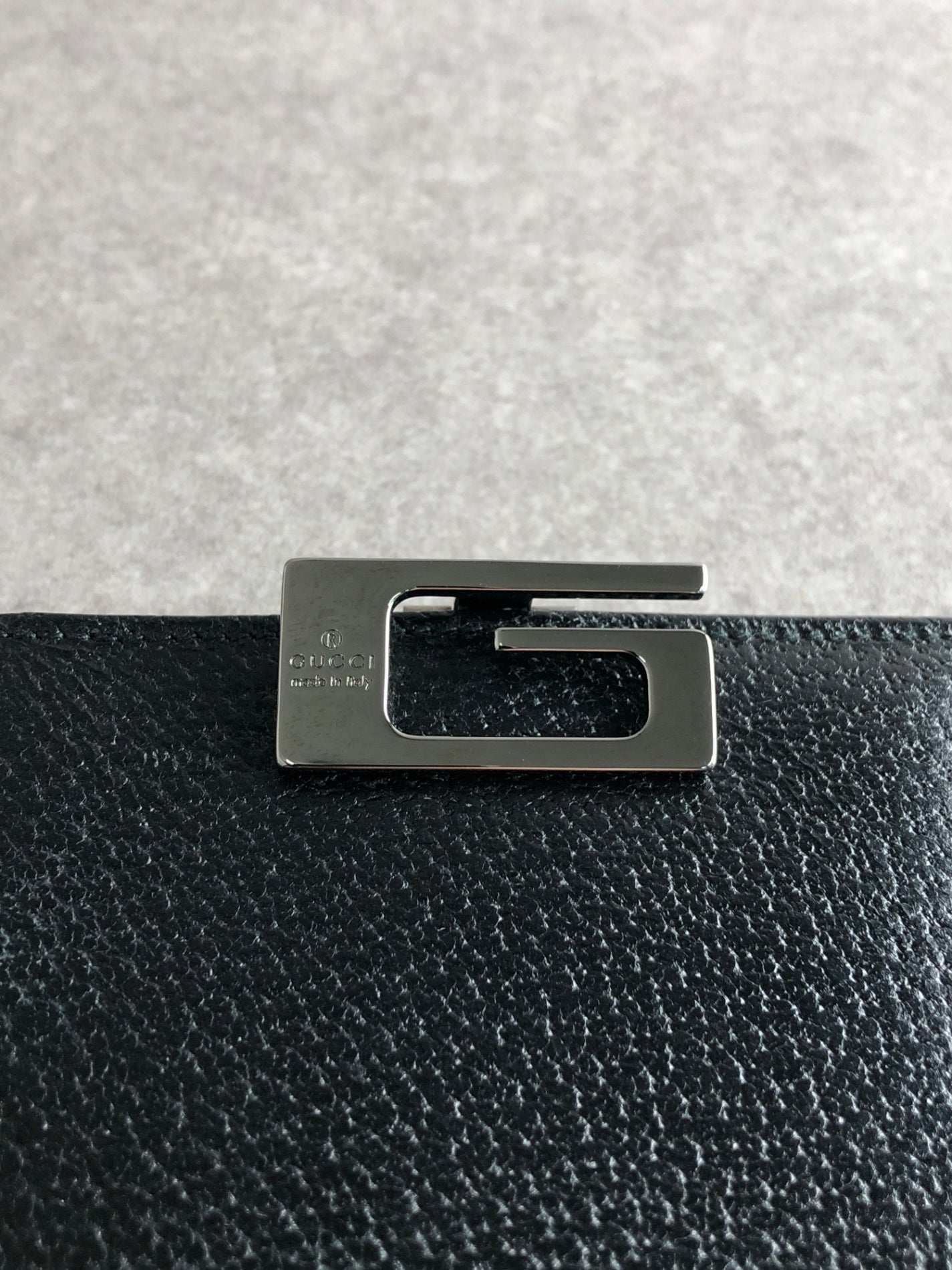 GUCCI Folded Wallet Black Vintage 8y2ge6