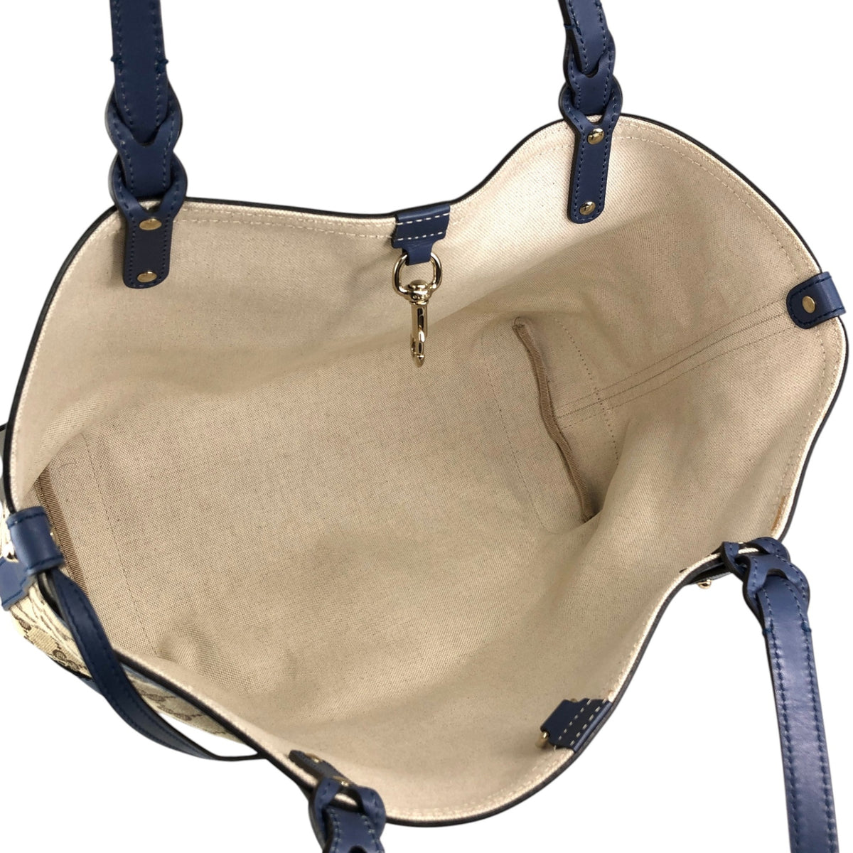 GUCCI GG Canvas Totebag Beige Vintage z375jy