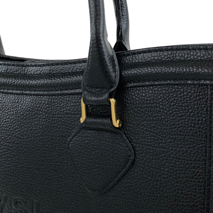 Yves Saint Laurent YSL Logo Top Handle Handbag Black Vintage heismg