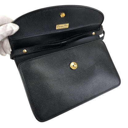 Christian Dior Logo Shoulder bag Black Vintage sghab4
