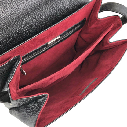 LOEWE Logo Embossed Shoulder bag Black Vintage htcz22