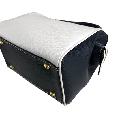 CELINE Two-way Small Boston bag Shoulder bag White×Navy Vintage gbtb54