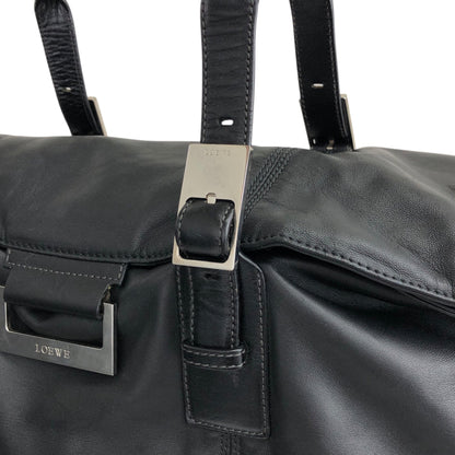 LOEWE Logo Handbag Black Vintage cs6yj7