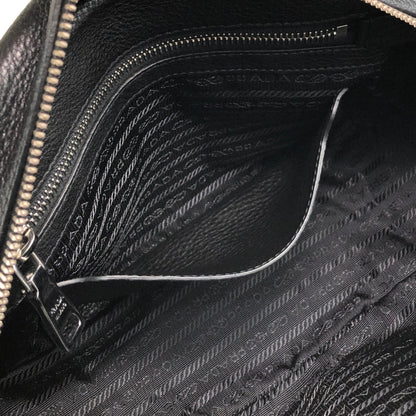 PRADA Logo Two-way Small Boston bag Shoulder bag Black Vintage 6yvxeb