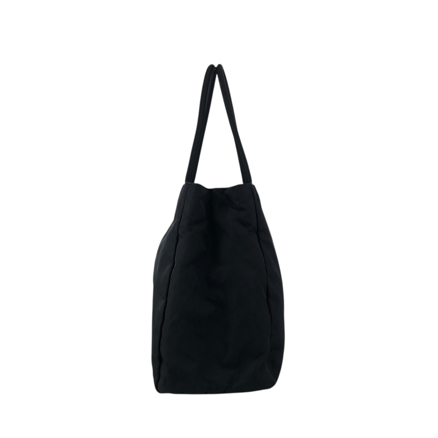 PRADA Tessuto Triangle Logo Side Pocket Totebag Black Vintage iwt8yv