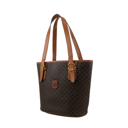 CELINE Macadam Blason Handbag Totebag Brown M94 Vintage a5px6p