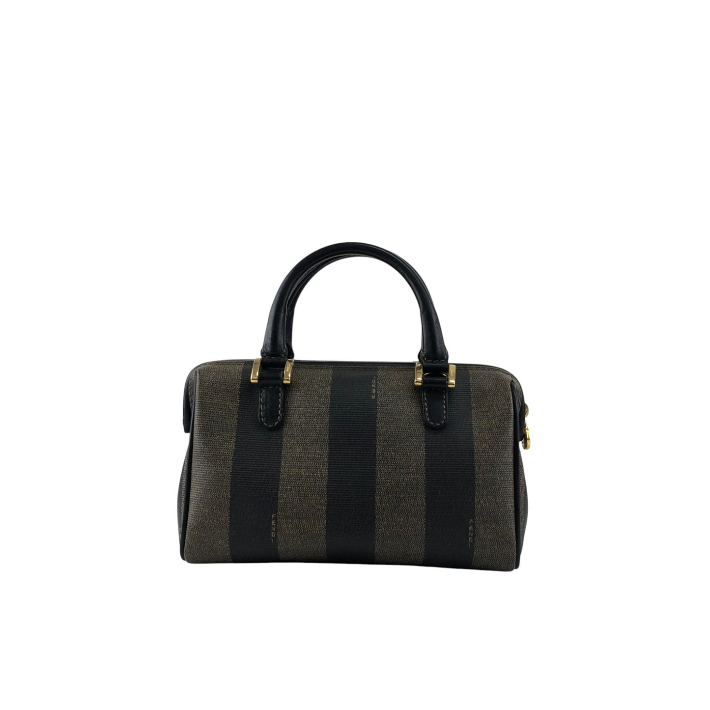 FENDI Pecan Logo Two-way Small Boston bag Shoulder bag  Black Vintage 6ymrwc