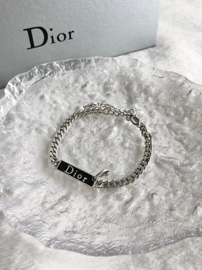Christian DiorLogo Motif  Bracelet Silver Vintage vuk52b