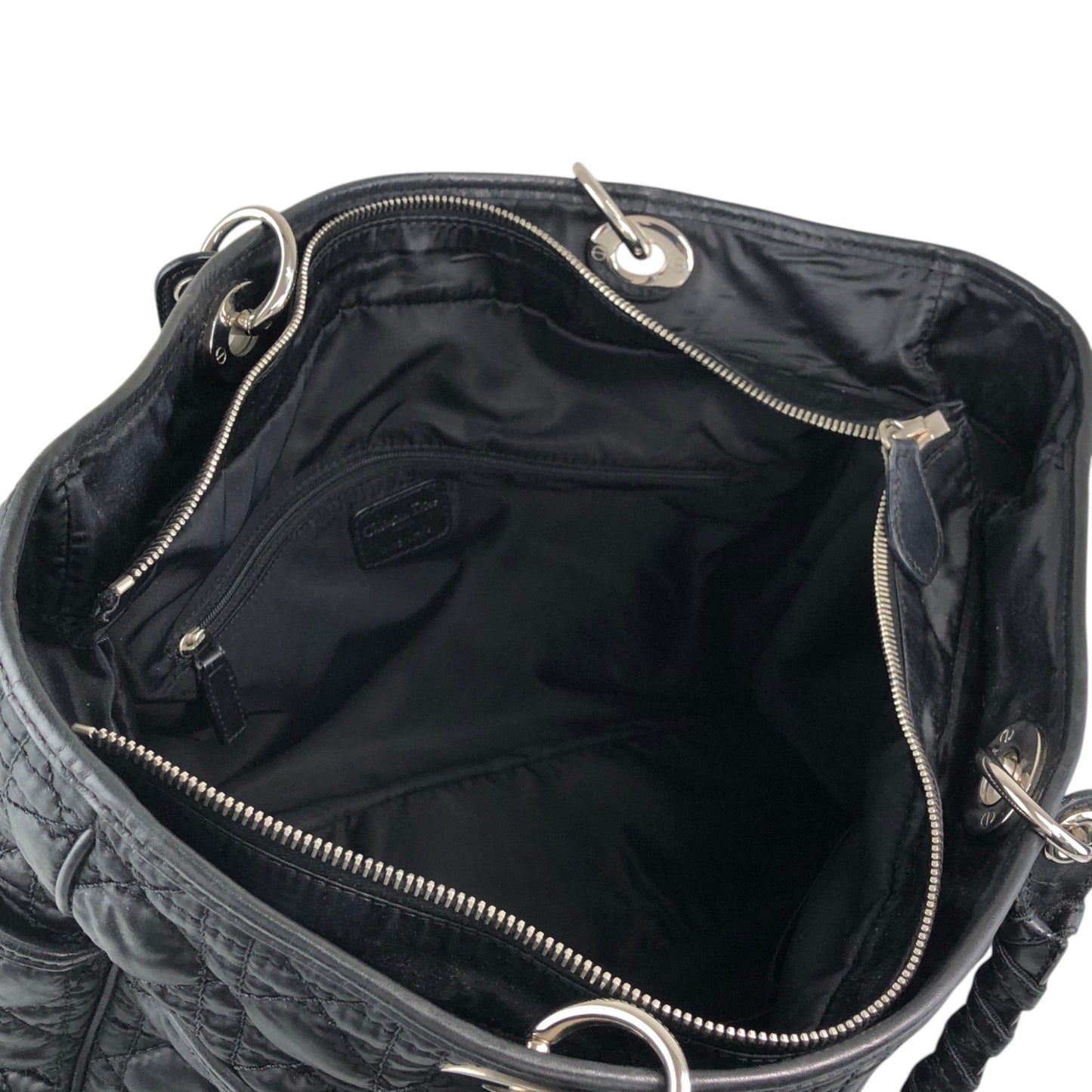 Christian Dior Cannage Charm Totebag Black Vintage ggknav