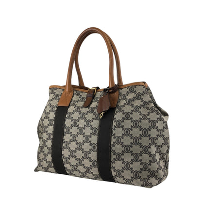 CELINE Macadam Handbag Totebag Beige Vintage c247bz