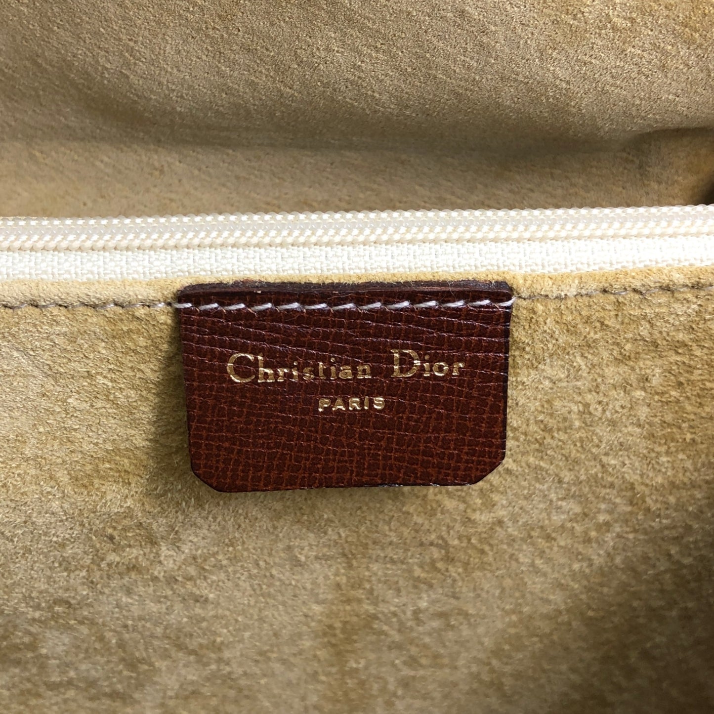 Christian Dior Gancini Metal Clasp Two-way Handbag Shoulder bag Brown Vintage pzns32