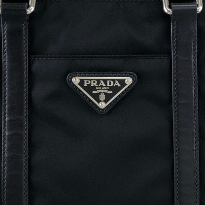 PRADA Tessuto Triangle Logo Two-way Handbag Shoulder bag Black Vintage xd7tr6