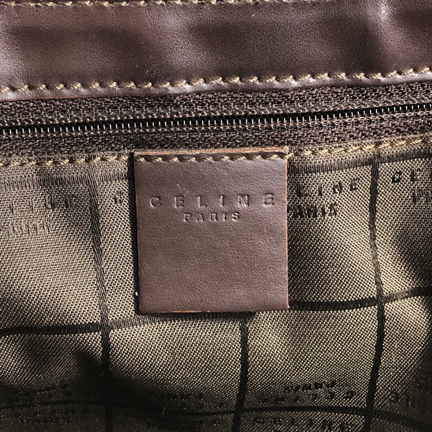 CELINE CMacadam Shoulder bag Hobobag Brown Vintage psiyb3