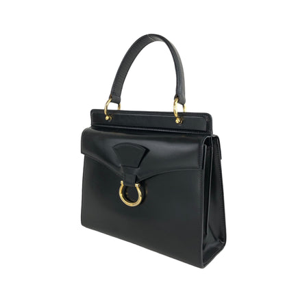 CELINE Horseshoe Handbag Black Vintage inur4a