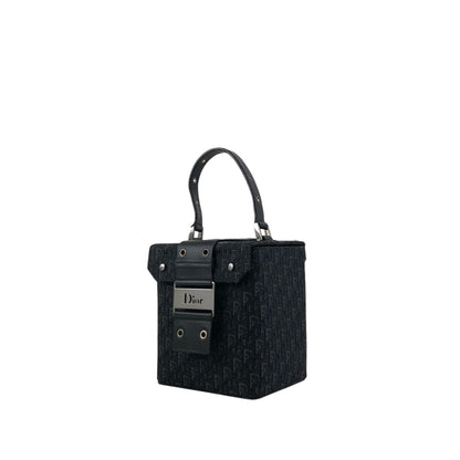 Christian Dior Logo Trotter Small Handbag Vanity bag Black Vintage kebsei