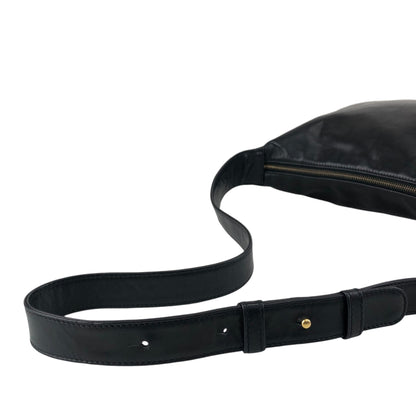 CELINE Circle Logo Shoulder bag Black Vintage mkxe53