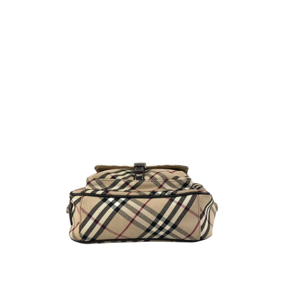 BURBERRY Check Front Buckle Shoulder bag Beige Vintage v45pfb