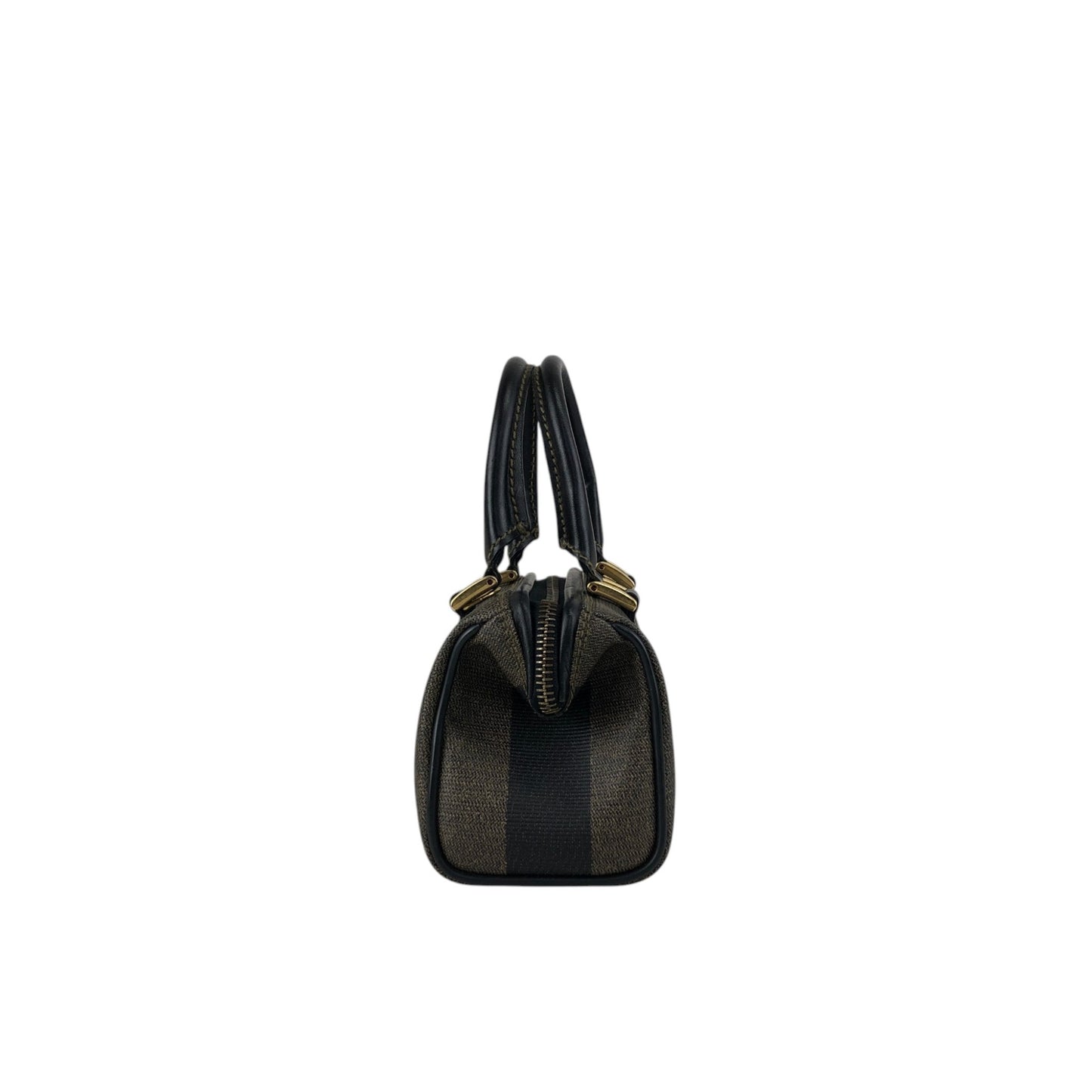 FENDI Pecan Logo Two-way Handbag Shoulder bag Brown Vintage bhyk7a