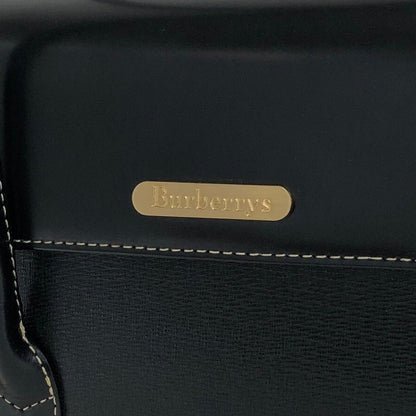 BURBERRY Logo Handbag Black Vintage 2ek8c8