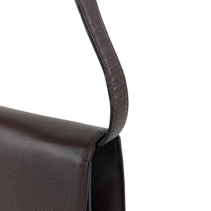 Christian Dior CD Logo Turn Lock Shoulder bag Brown Vintage navndx