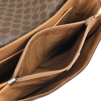 CELINE Macadam Horse Bit Shoulder bag Brown Vintage gmn7vj