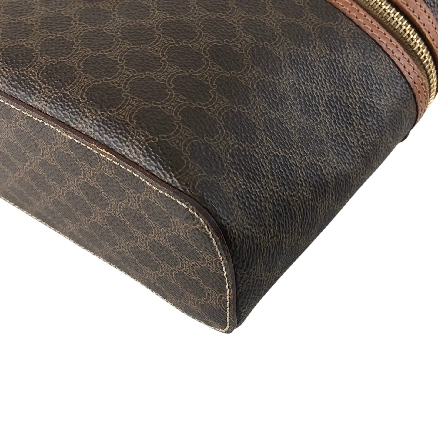 CELINE Macadam Blason Two-way Shoulder bag Vanity bag Brown Vintage hts83y
