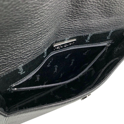 Yves Saint Laurent Logo Shoulder bag Black Vintage sivry5