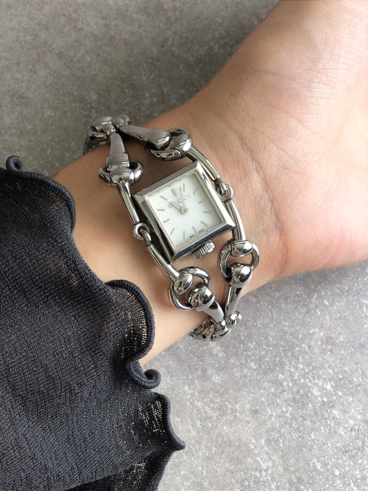 GUCCI Quartz Watch Silver Vintage 2vifvk