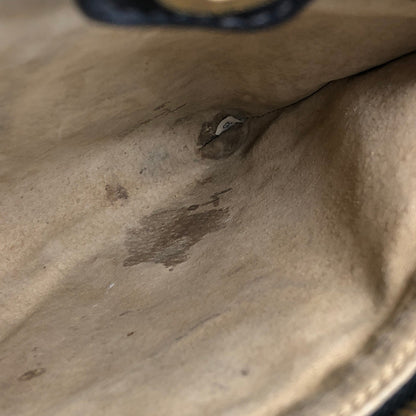 PRADA Logo Front Pocket Handbag Black Vintage gkw2r3