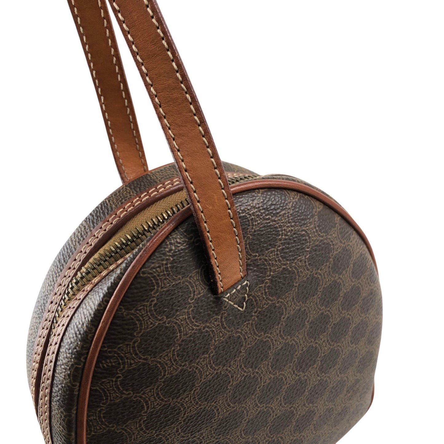 CELINE Macadam Shoulder bag Brown Vintage zhsca6